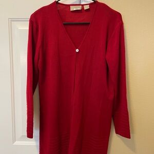 Nordstrom V-Neck Red Cardigan